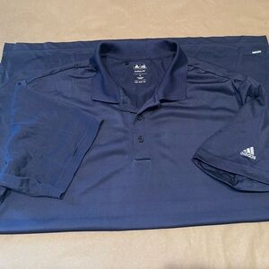 Adidas Short Sleeve Navy golf shirt Climalite | Med
